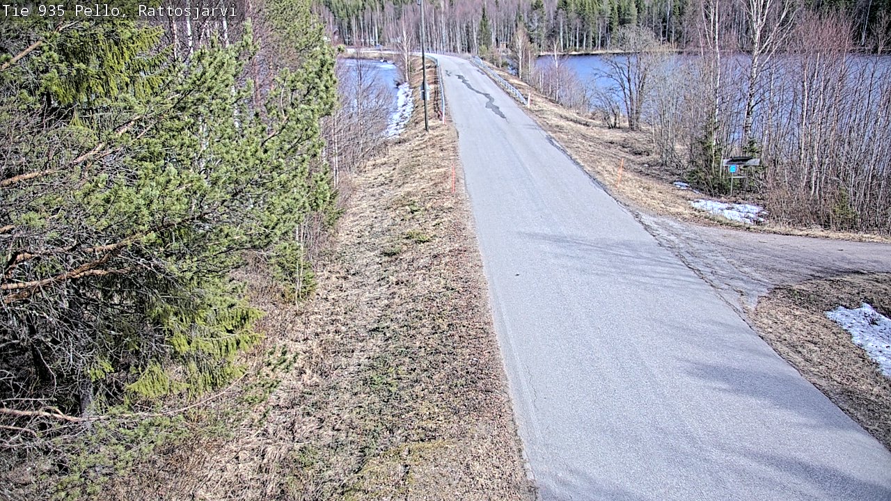 Weather Camera Image Väg 935 Rattosjärvi, Pello, Lappi