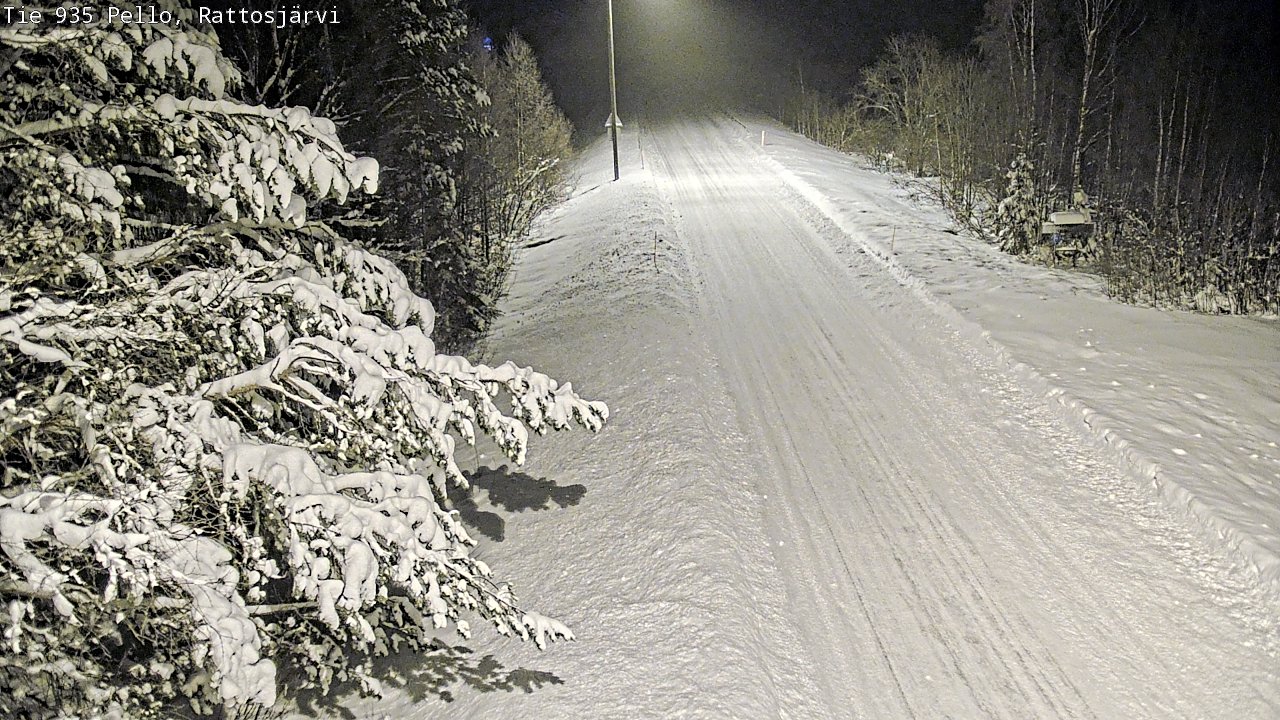 Weather Camera Image Road 935 Rattosjärvi, Pello, Lappi