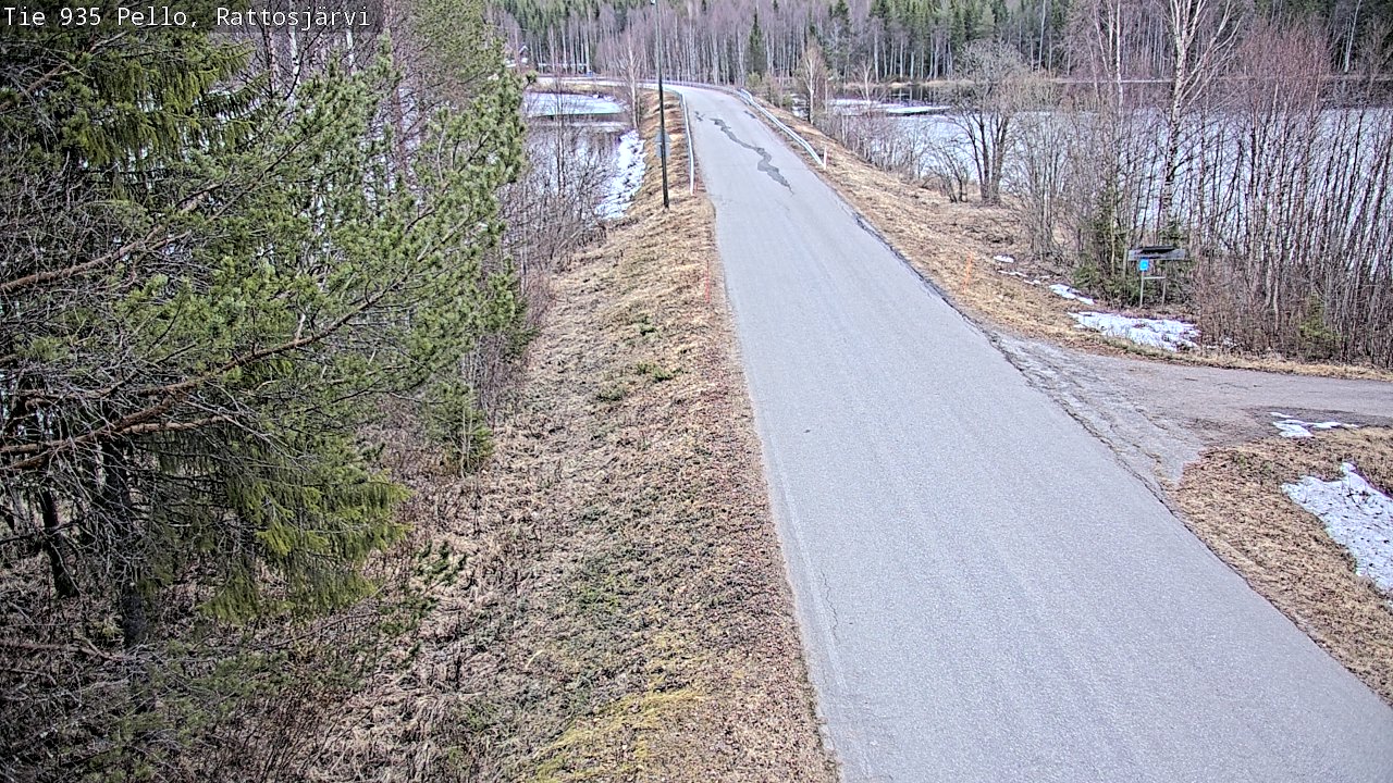 Weather Camera Image Väg 935 Rattosjärvi, Pello, Lappi