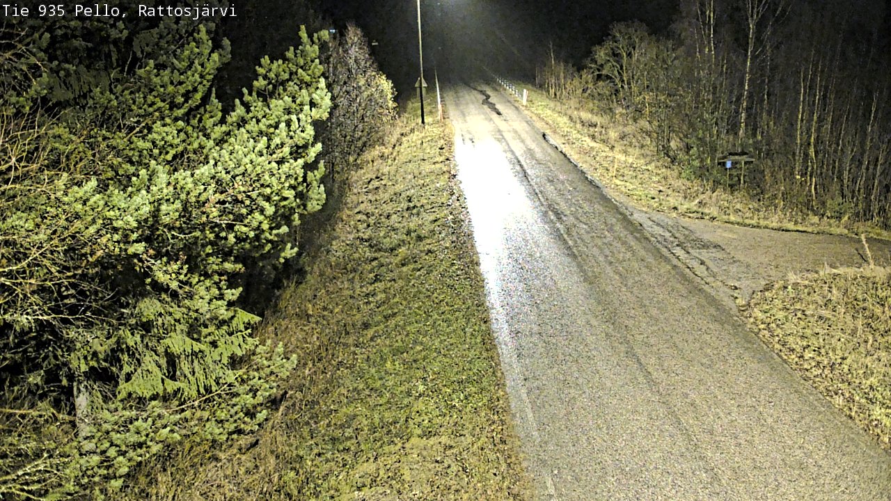 Weather Camera Image Väg 935 Rattosjärvi, Pello, Lappi