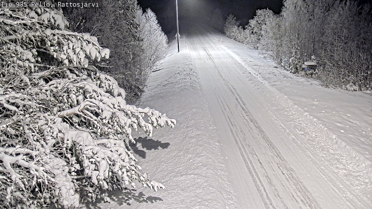 Weather Camera Image Väg 935 Rattosjärvi, Pello, Lappi