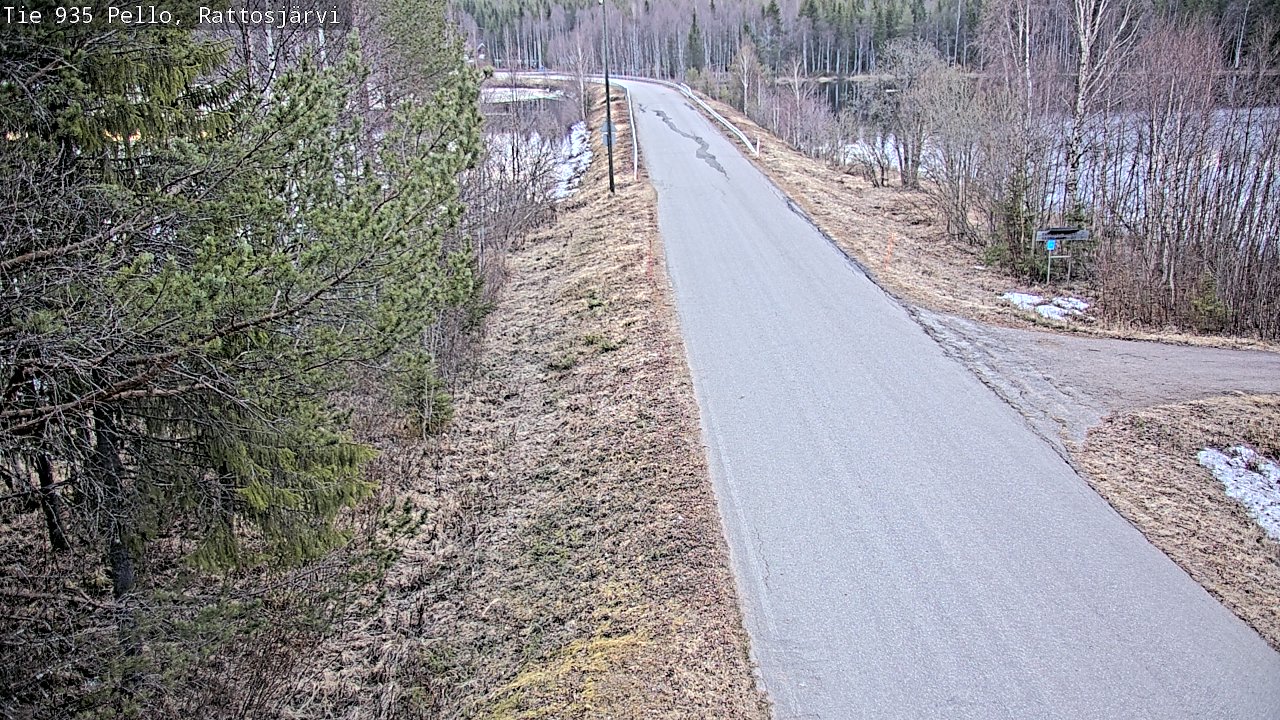 Weather Camera Image Road 935 Rattosjärvi, Pello, Lappi