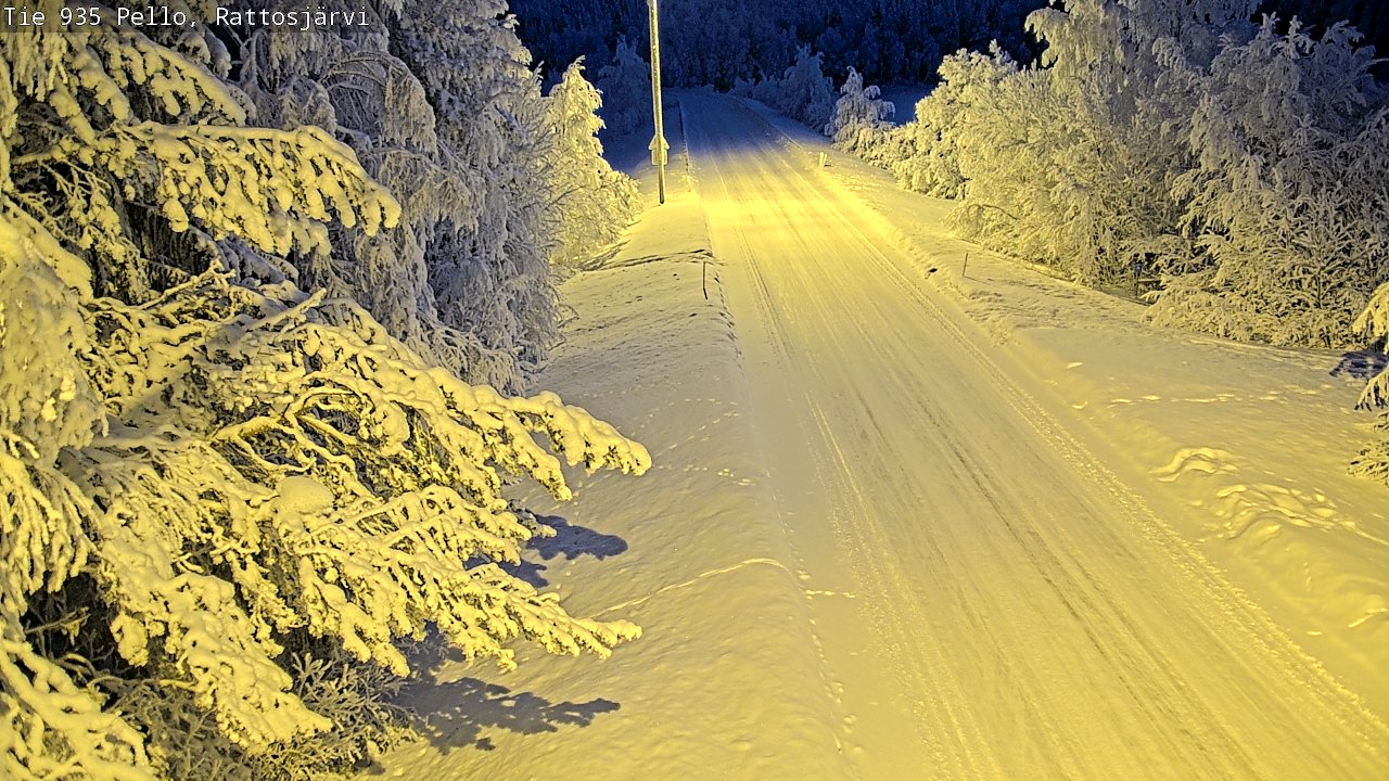 Kelikamerat Kuva Tie 935 Rattosjärvi, Pello, Lappi