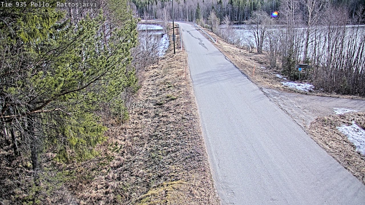 Weather Camera Image Väg 935 Rattosjärvi, Pello, Lappi