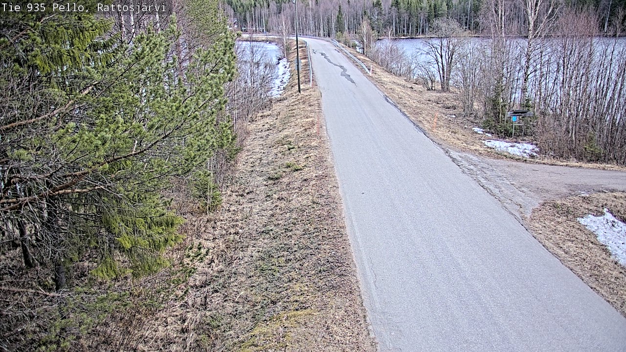 Weather Camera Image Väg 935 Rattosjärvi, Pello, Lappi
