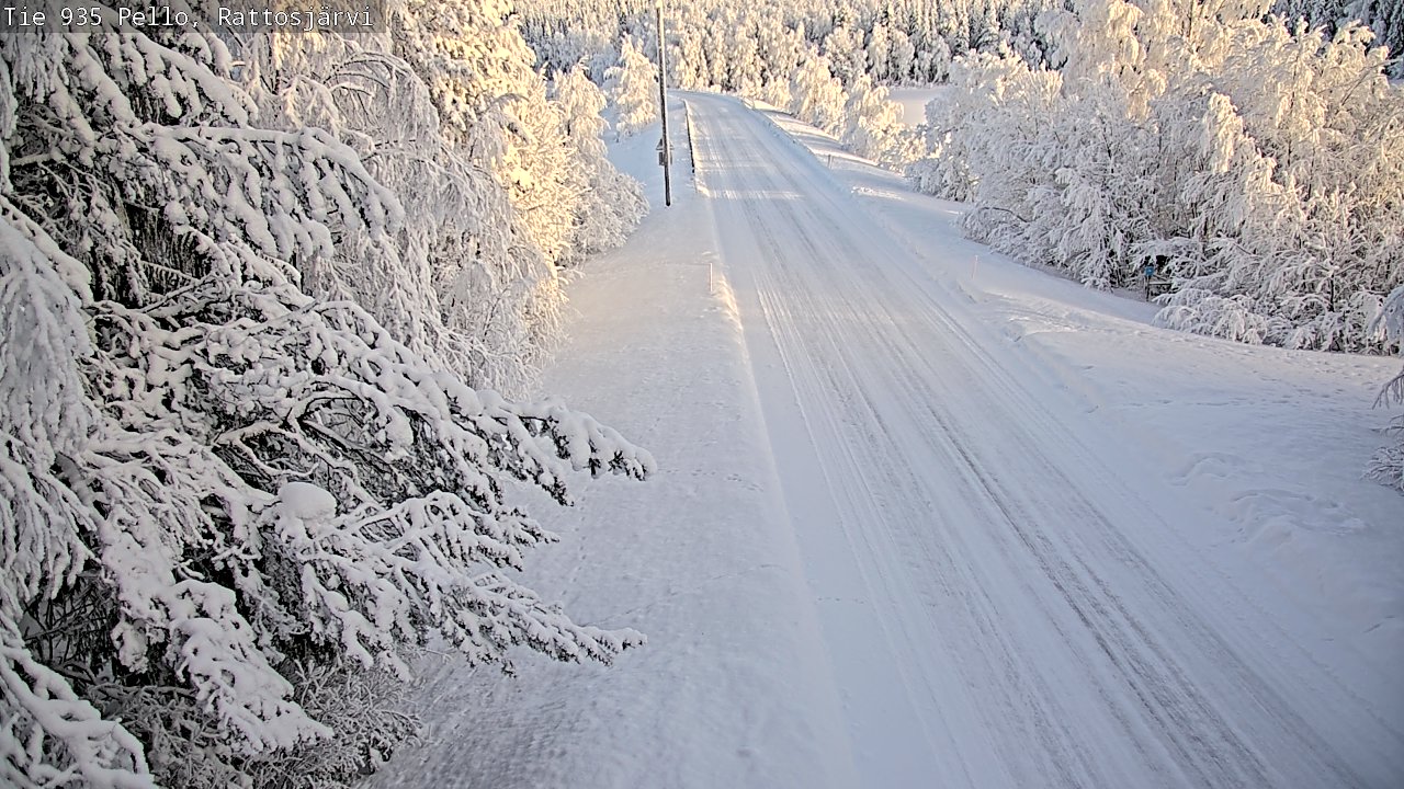Weather Camera Image Road 935 Rattosjärvi, Pello, Lappi