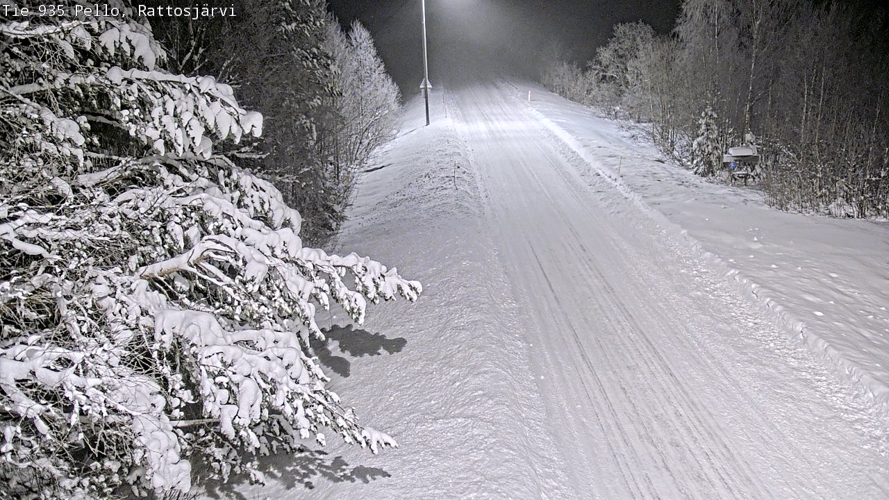 Weather Camera Image Road 935 Rattosjärvi, Pello, Lappi