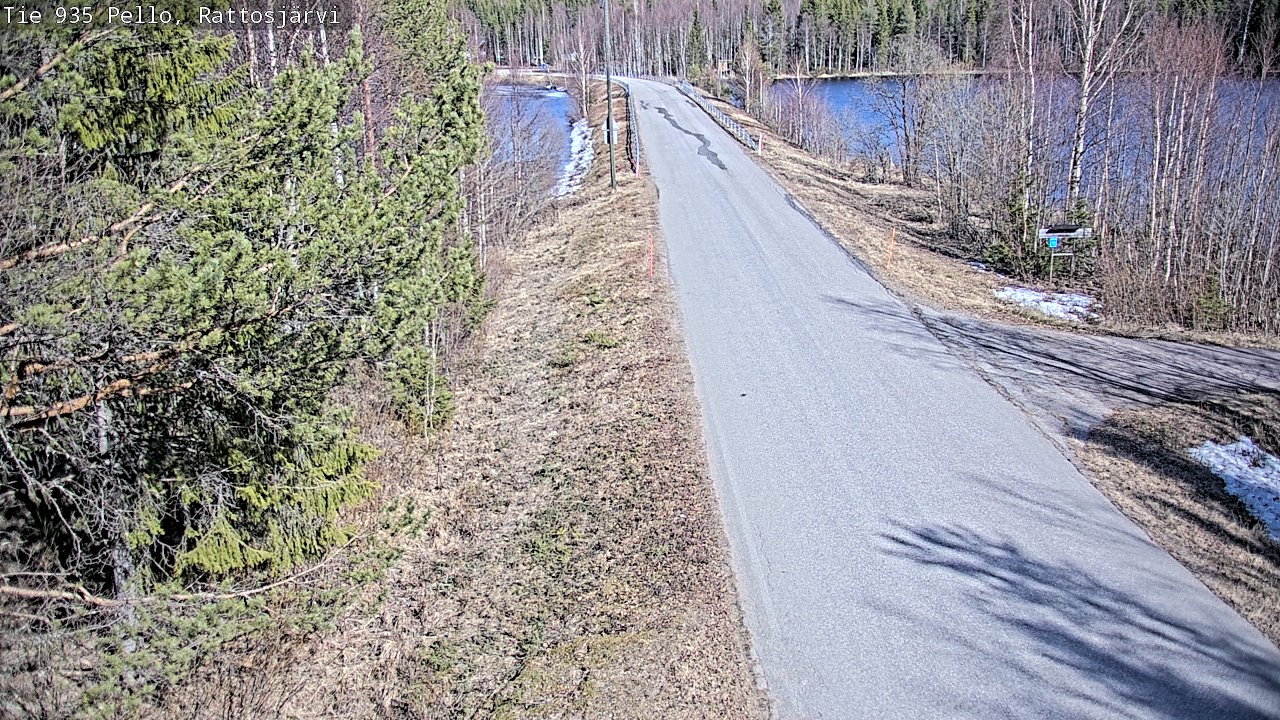 Weather Camera Image Väg 935 Rattosjärvi, Pello, Lappi