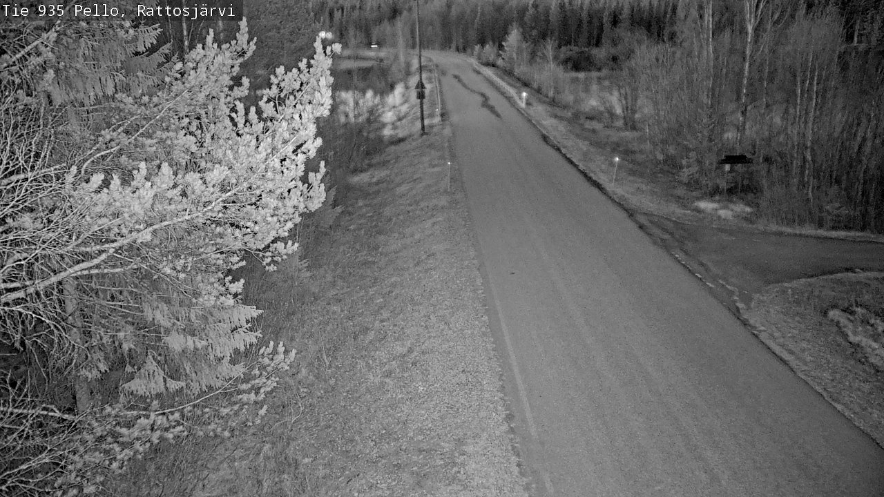 Weather Camera Image Väg 935 Rattosjärvi, Pello, Lappi