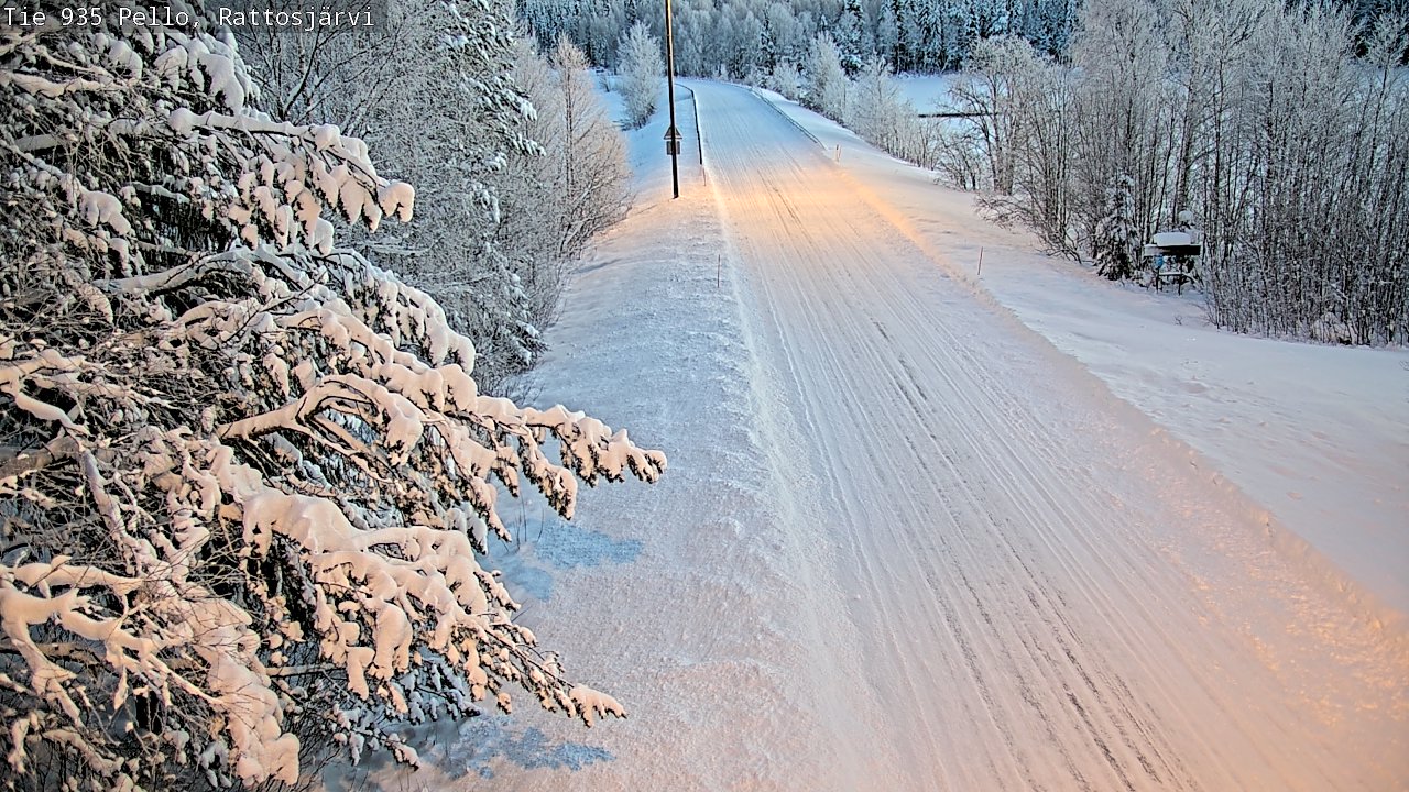 Weather Camera Image Road 935 Rattosjärvi, Pello, Lappi