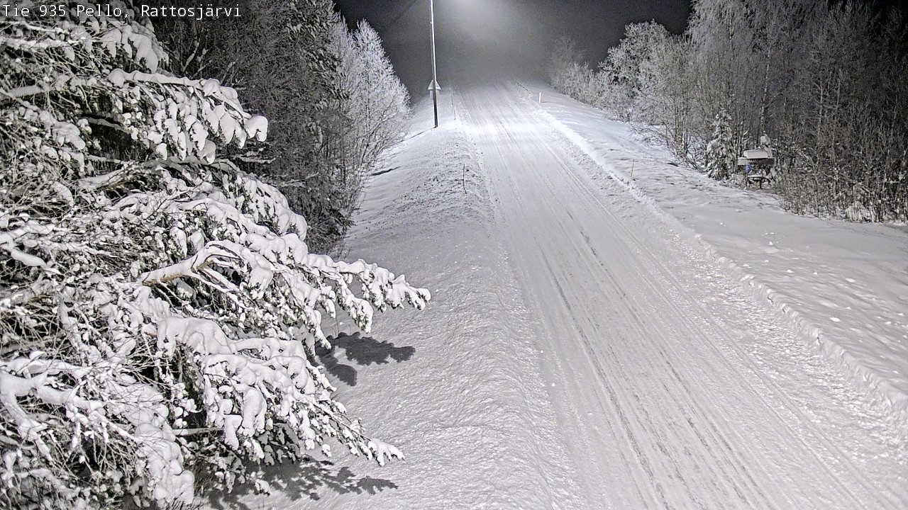 Weather Camera Image Road 935 Rattosjärvi, Pello, Lappi