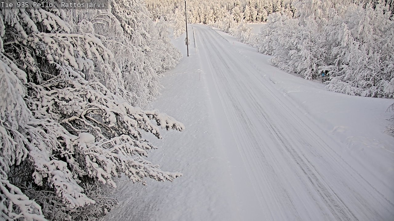 Kelikamerat Kuva Tie 935 Rattosjärvi, Pello, Lappi
