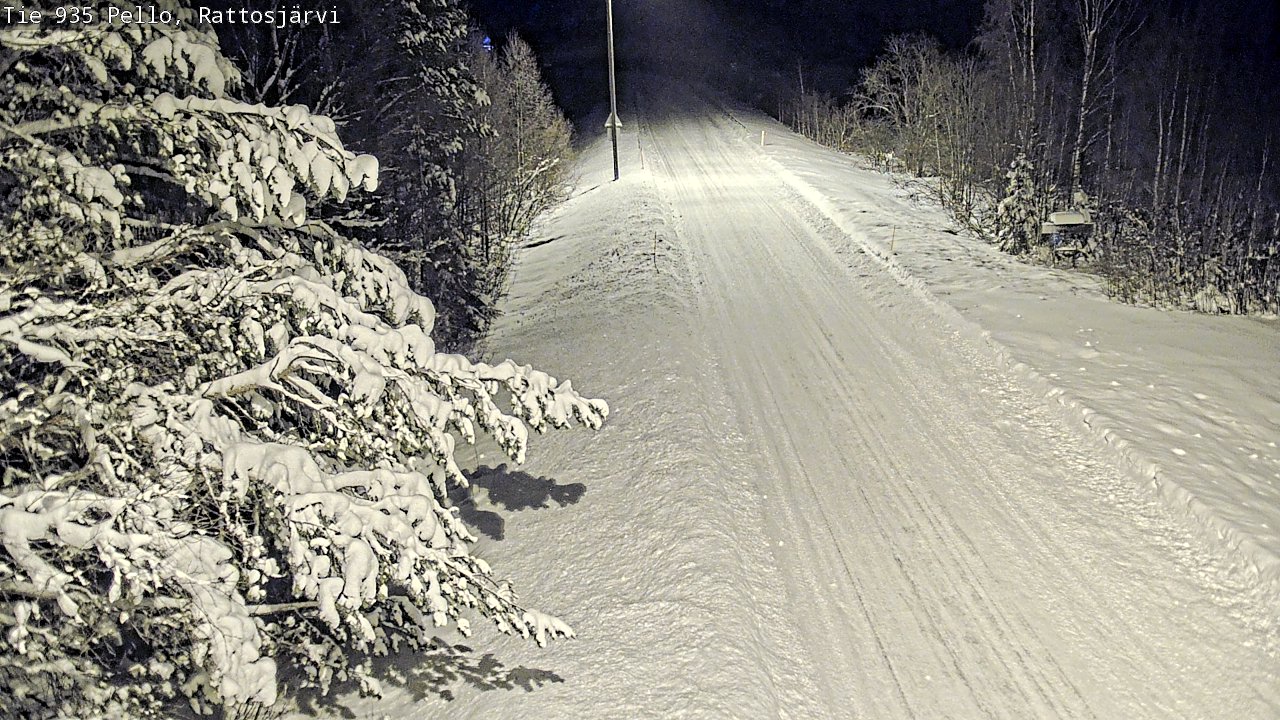 Weather Camera Image Road 935 Rattosjärvi, Pello, Lappi