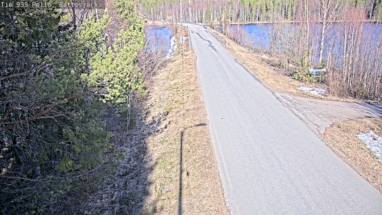 Weather Camera Image Väg 935 Rattosjärvi, Pello, Lappi