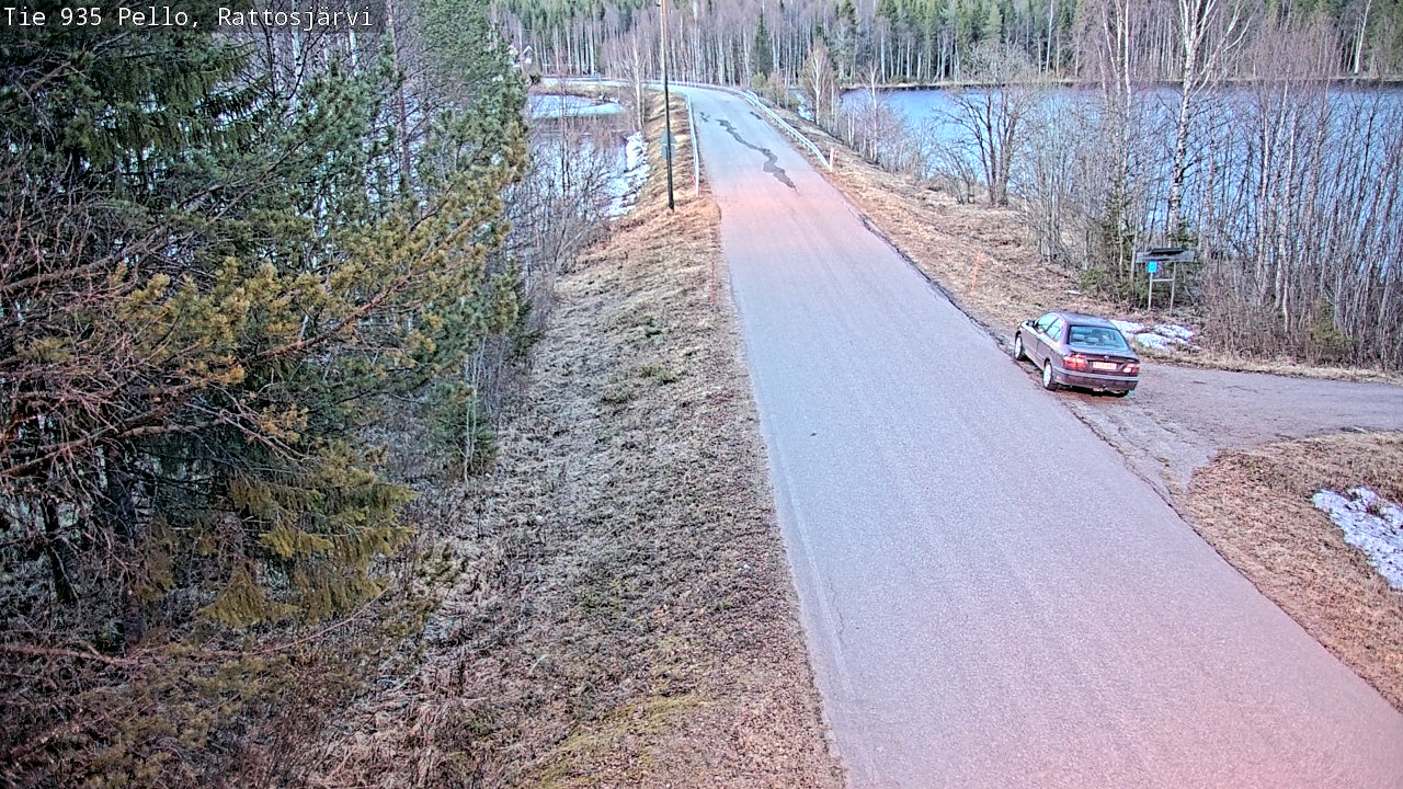 Weather Camera Image Väg 935 Rattosjärvi, Pello, Lappi