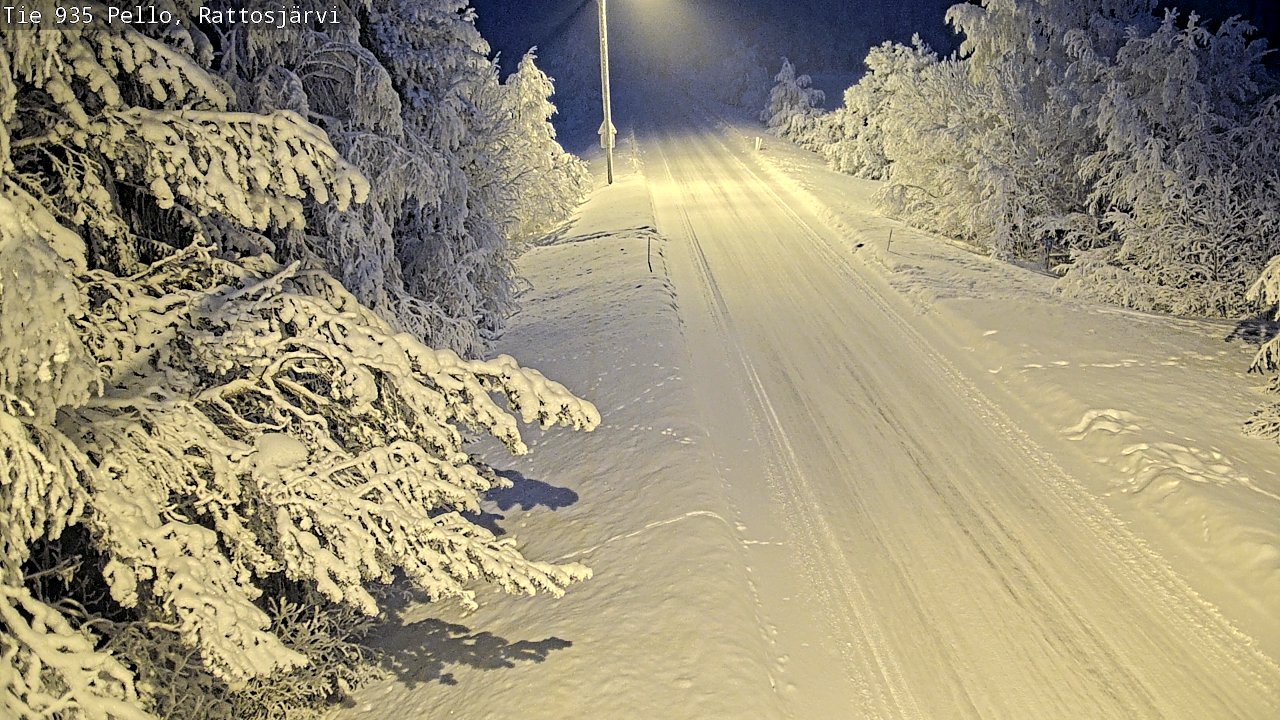 Kelikamerat Kuva Tie 935 Rattosjärvi, Pello, Lappi