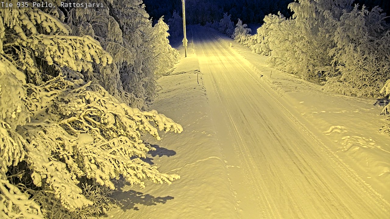 Kelikamerat Kuva Tie 935 Rattosjärvi, Pello, Lappi