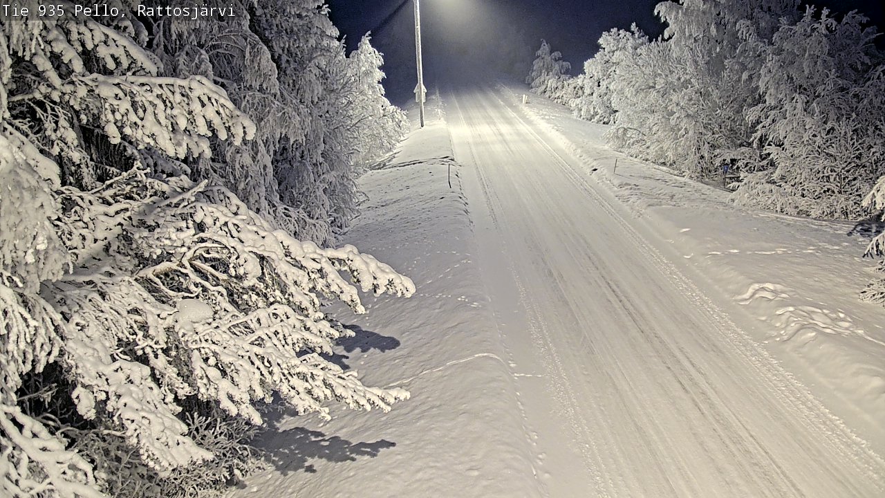 Kelikamerat Kuva Tie 935 Rattosjärvi, Pello, Lappi