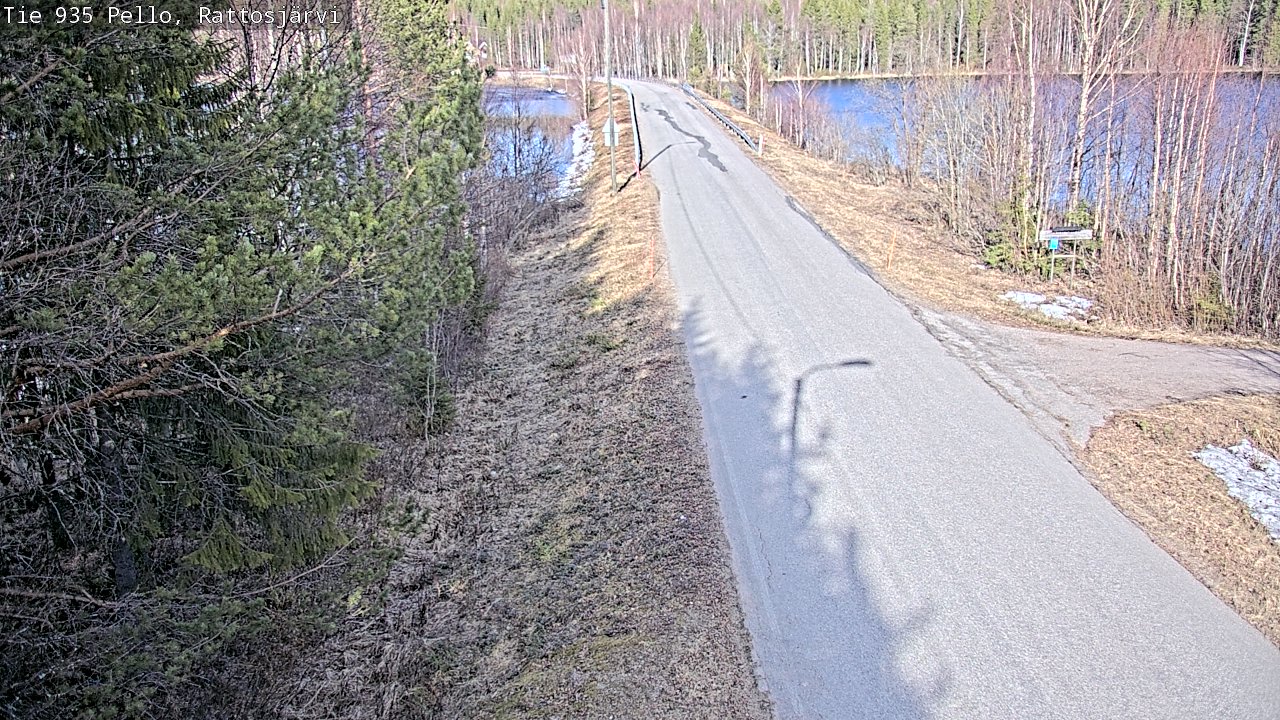 Weather Camera Image Väg 935 Rattosjärvi, Pello, Lappi
