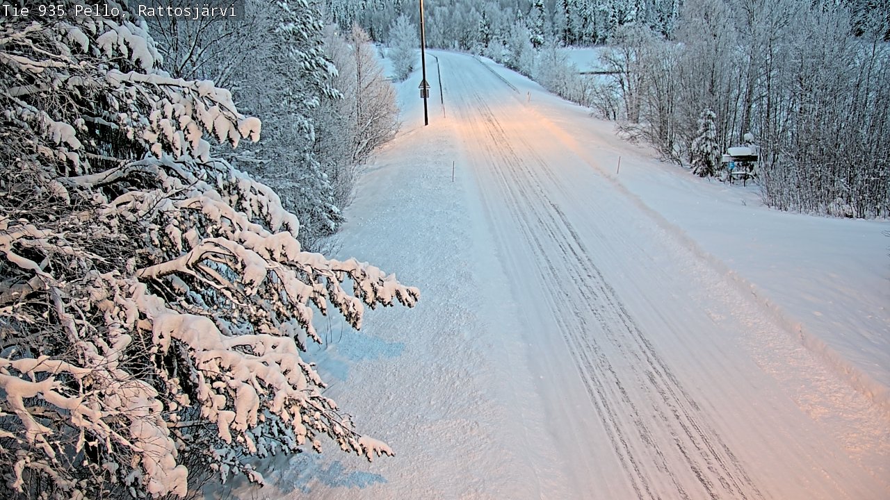 Weather Camera Image Road 935 Rattosjärvi, Pello, Lappi