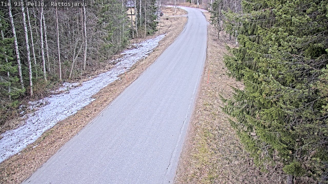 Weather Camera Image Väg 935 Rattosjärvi, Pello, Lappi