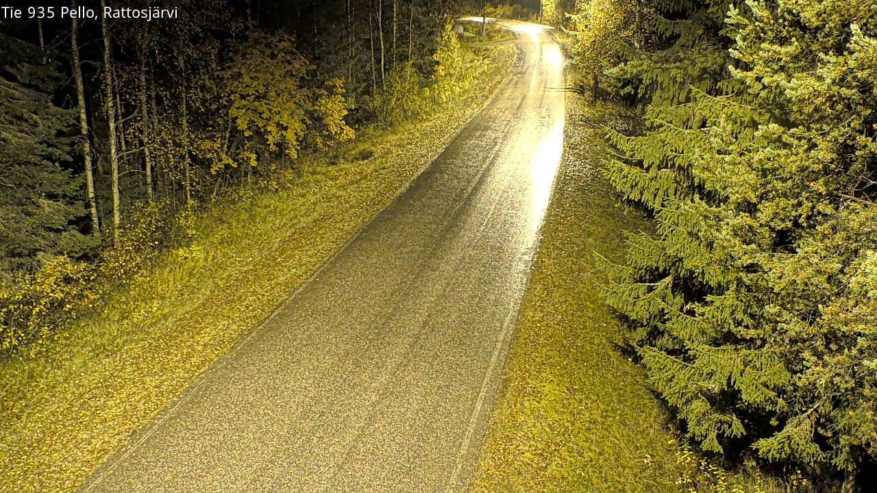 Kelikamerat Kuva Tie 935 Rattosjärvi, Pello, Lappi