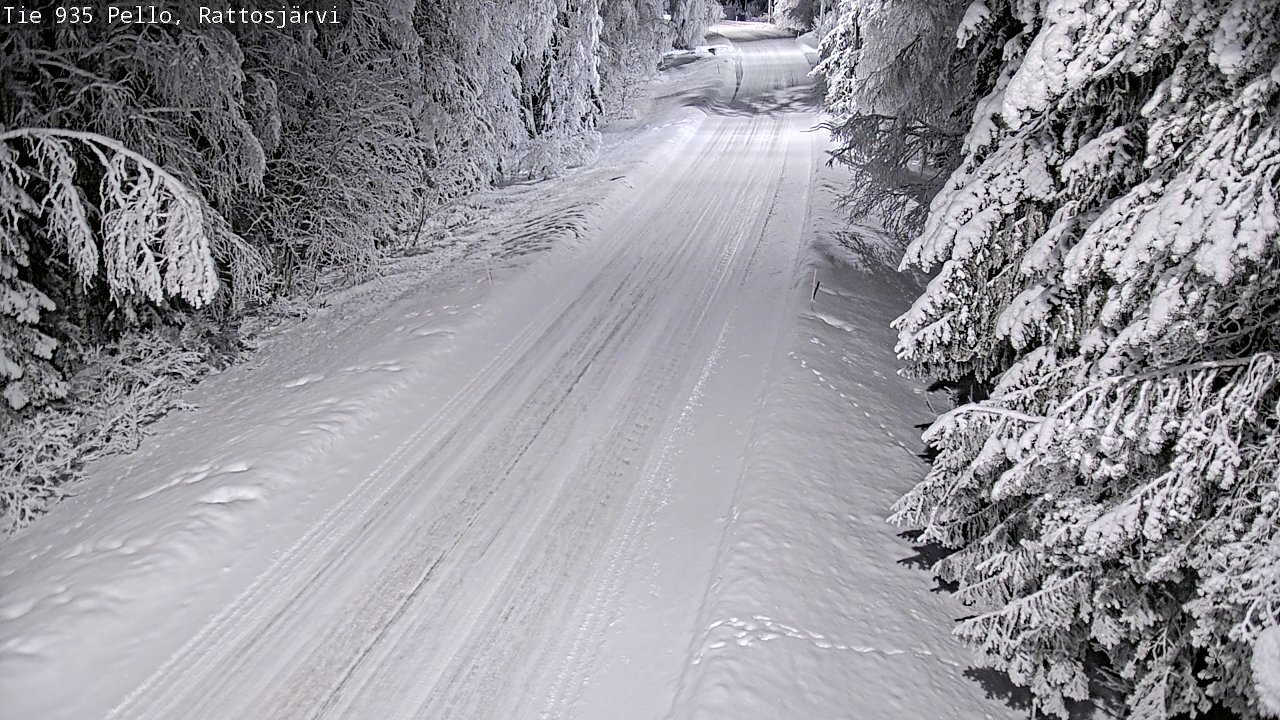 Kelikamerat Kuva Tie 935 Rattosjärvi, Pello, Lappi