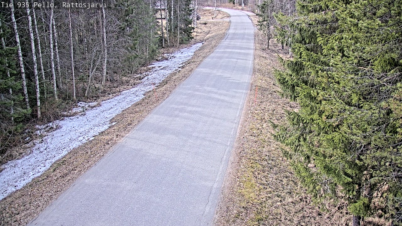Weather Camera Image Väg 935 Rattosjärvi, Pello, Lappi