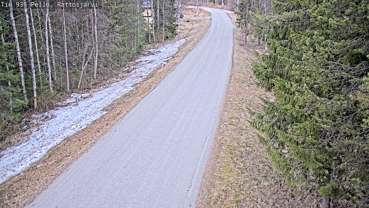 Weather Camera Image Väg 935 Rattosjärvi, Pello, Lappi