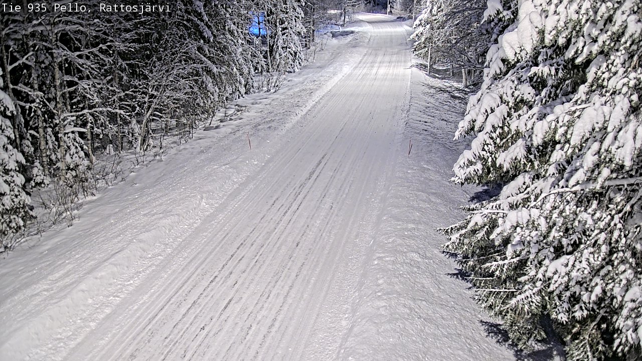 Weather Camera Image Road 935 Rattosjärvi, Pello, Lappi