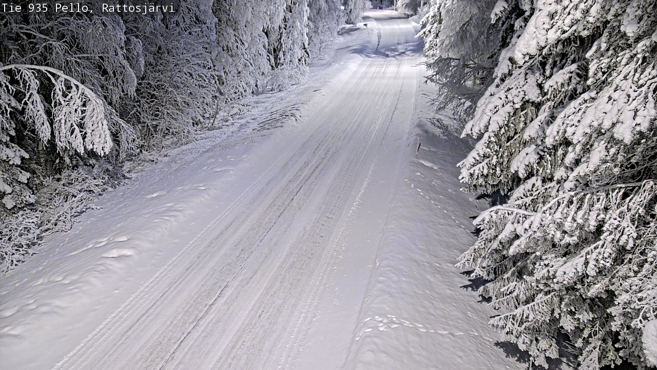 Kelikamerat Kuva Tie 935 Rattosjärvi, Pello, Lappi