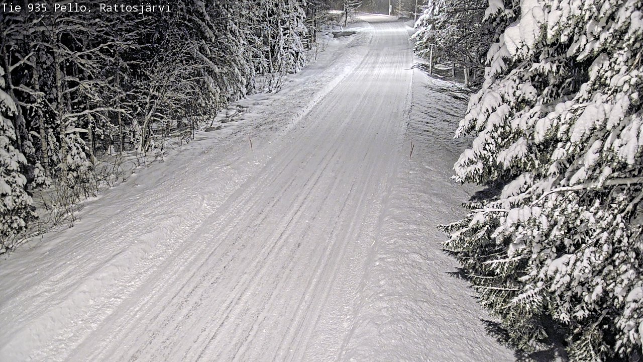 Weather Camera Image Road 935 Rattosjärvi, Pello, Lappi