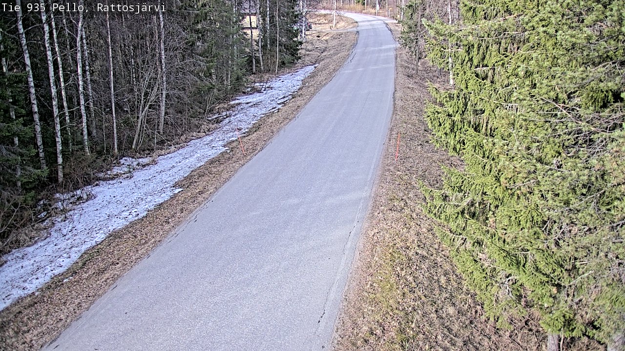 Weather Camera Image Väg 935 Rattosjärvi, Pello, Lappi