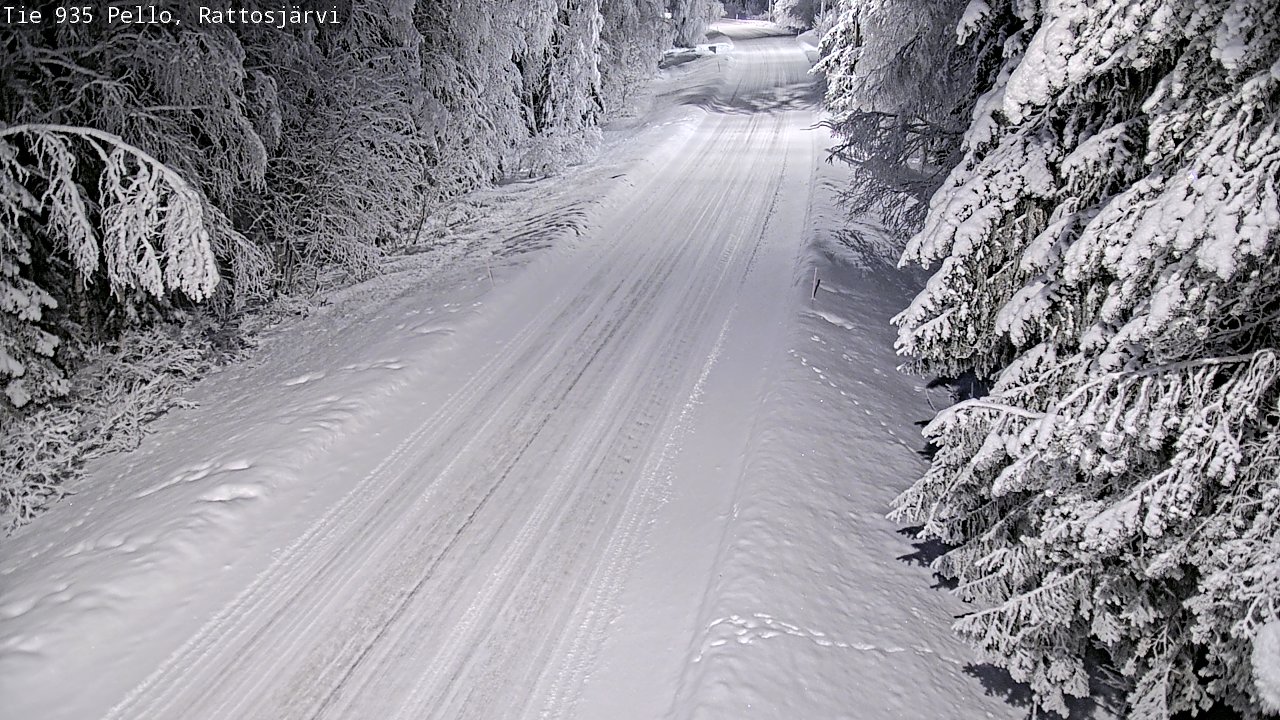 Kelikamerat Kuva Tie 935 Rattosjärvi, Pello, Lappi