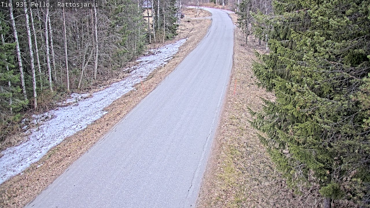 Weather Camera Image Väg 935 Rattosjärvi, Pello, Lappi