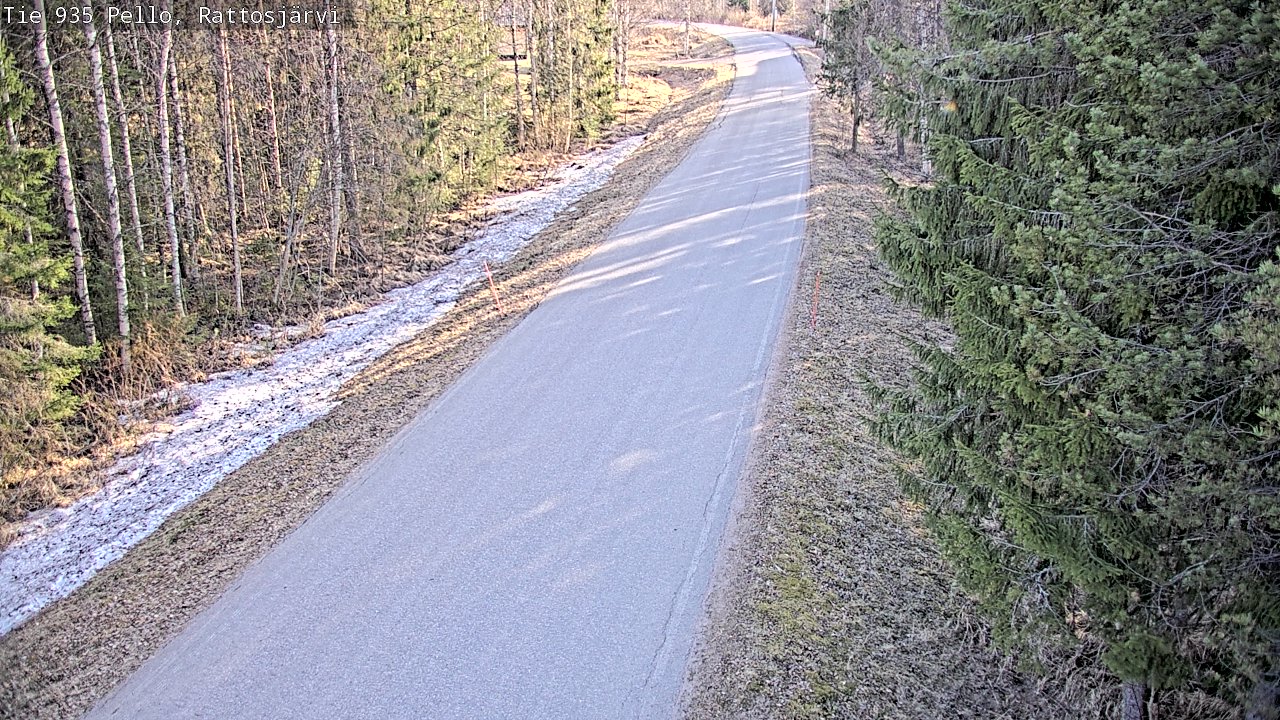 Weather Camera Image Väg 935 Rattosjärvi, Pello, Lappi