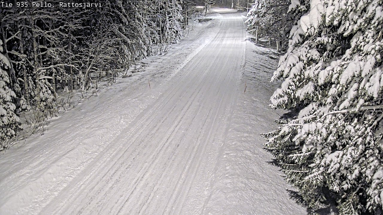 Weather Camera Image Road 935 Rattosjärvi, Pello, Lappi