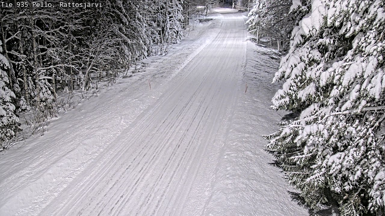 Weather Camera Image Road 935 Rattosjärvi, Pello, Lappi