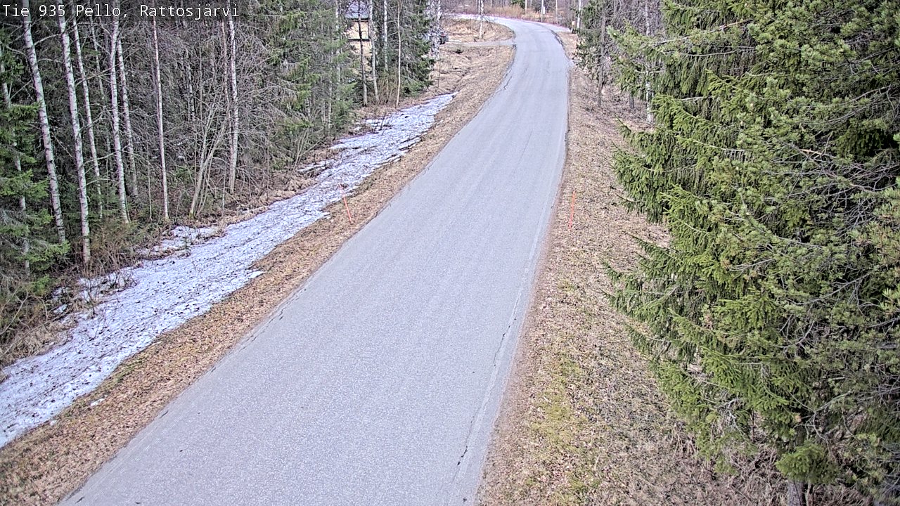 Weather Camera Image Väg 935 Rattosjärvi, Pello, Lappi