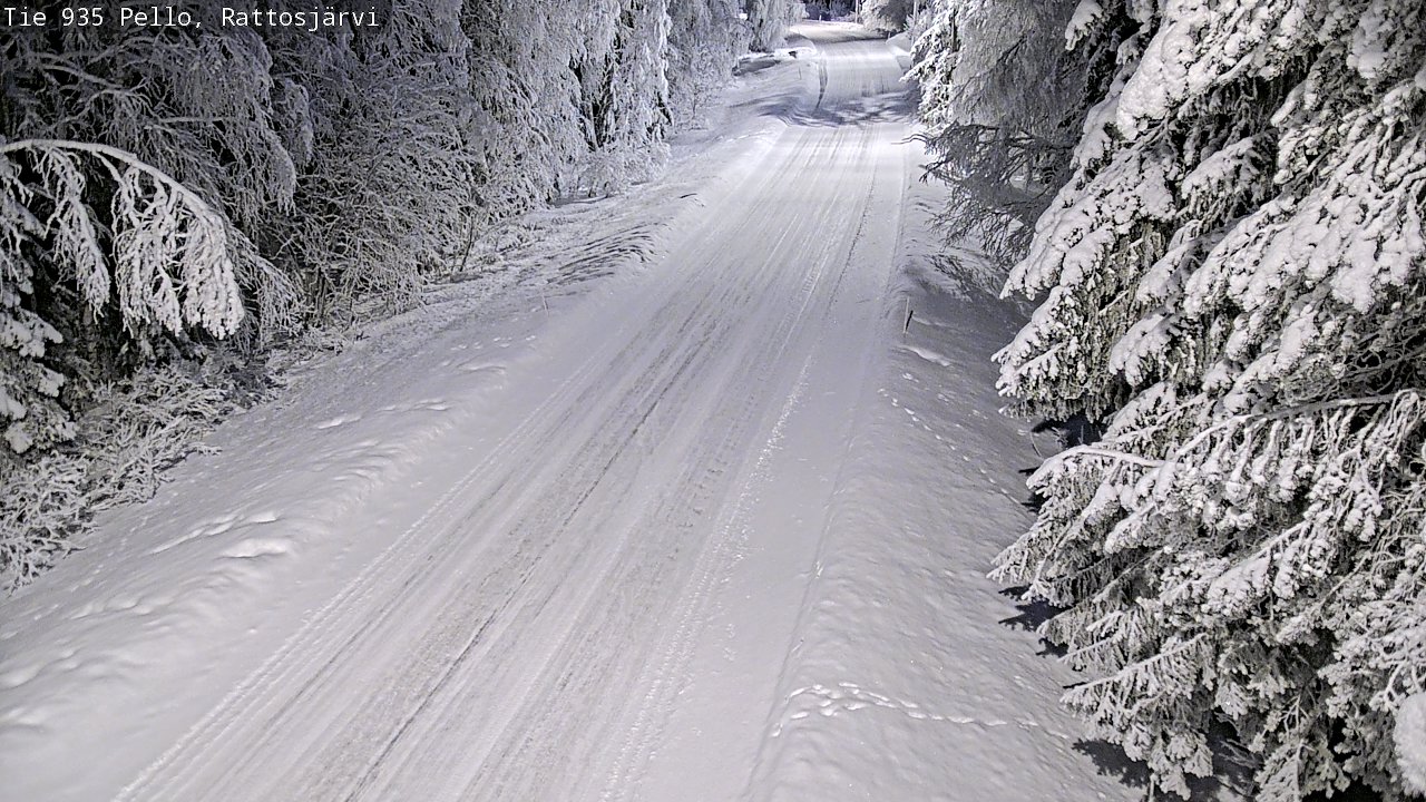 Kelikamerat Kuva Tie 935 Rattosjärvi, Pello, Lappi