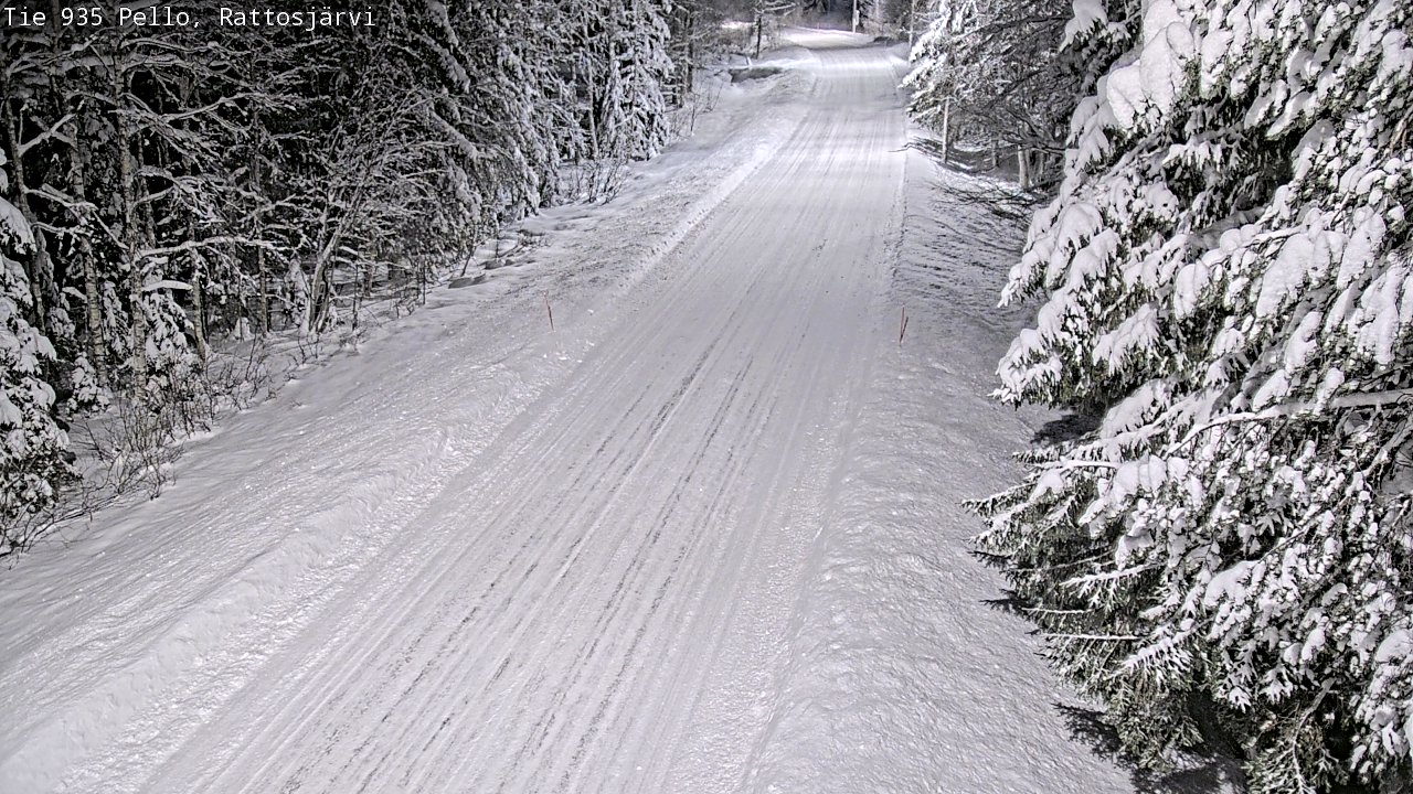Weather Camera Image Road 935 Rattosjärvi, Pello, Lappi