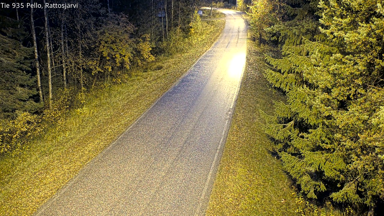 Kelikamerat Kuva Tie 935 Rattosjärvi, Pello, Lappi