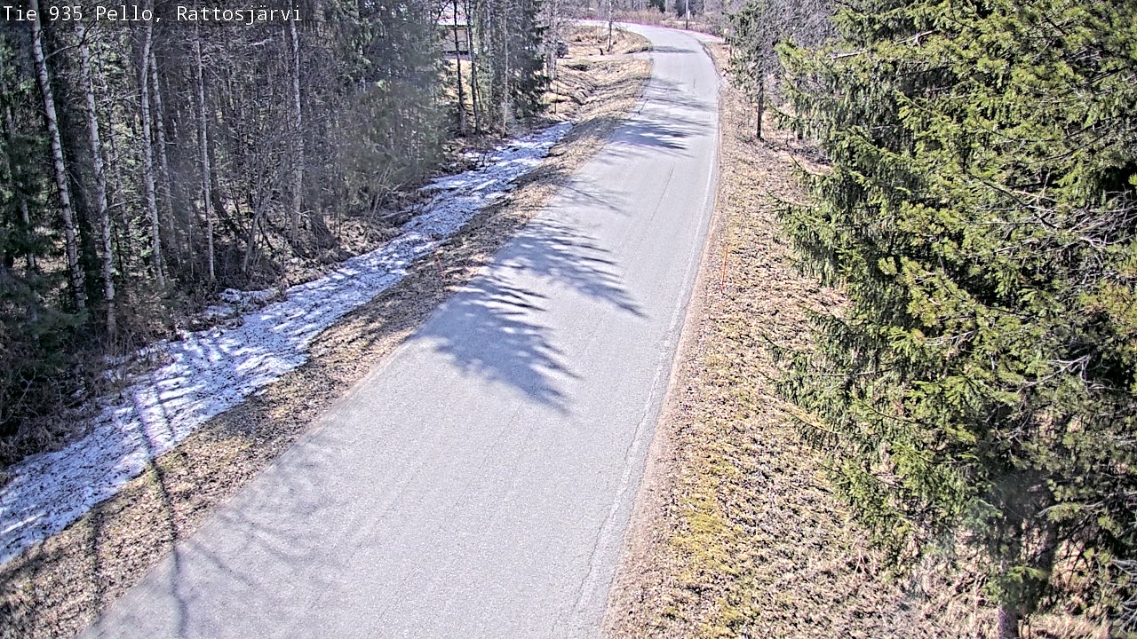 Weather Camera Image Väg 935 Rattosjärvi, Pello, Lappi