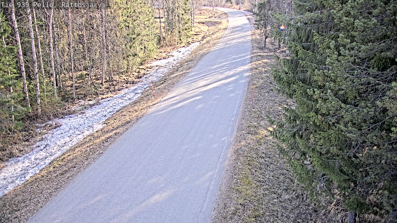 Weather Camera Image Väg 935 Rattosjärvi, Pello, Lappi