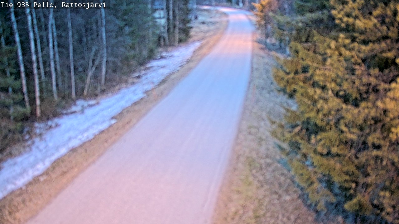 Weather Camera Image Väg 935 Rattosjärvi, Pello, Lappi
