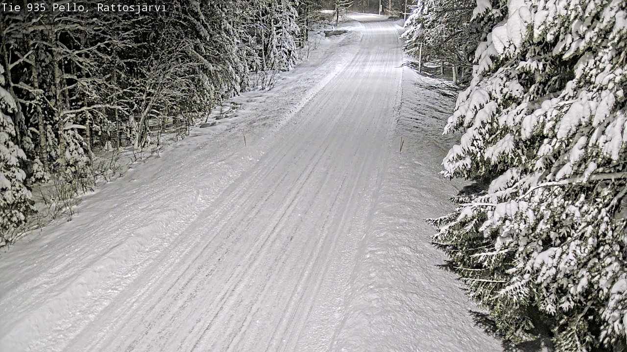 Weather Camera Image Road 935 Rattosjärvi, Pello, Lappi