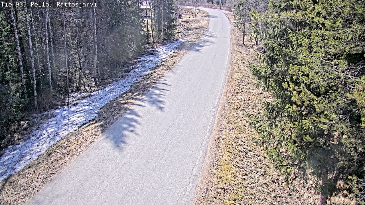 Weather Camera Image Väg 935 Rattosjärvi, Pello, Lappi