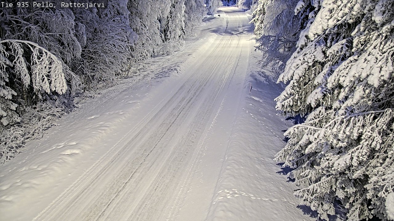 Kelikamerat Kuva Tie 935 Rattosjärvi, Pello, Lappi