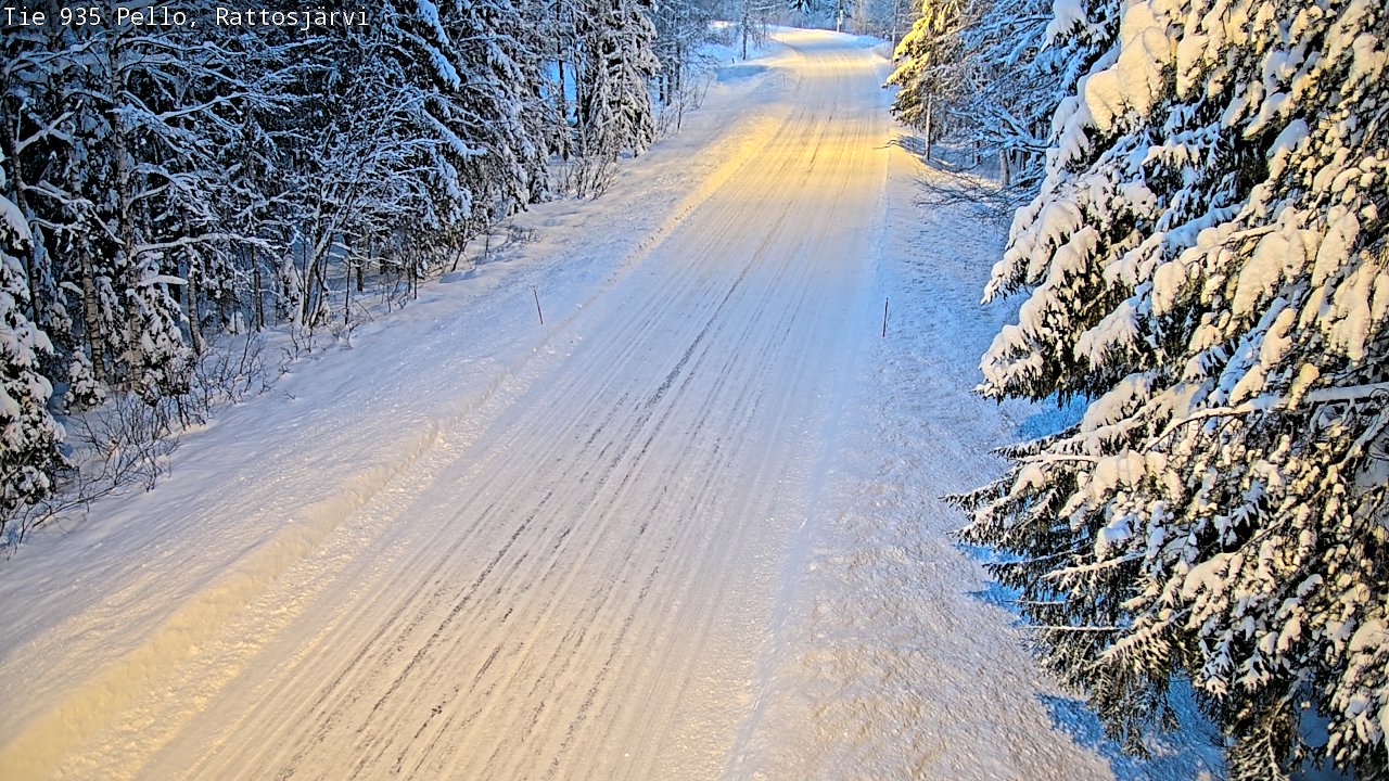 Weather Camera Image Road 935 Rattosjärvi, Pello, Lappi