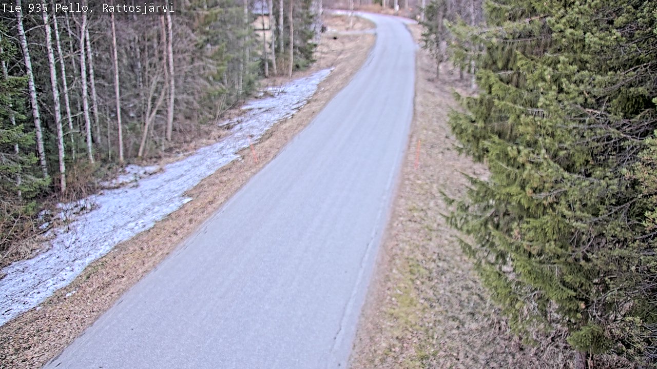 Weather Camera Image Väg 935 Rattosjärvi, Pello, Lappi